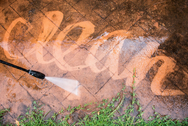 Driveway cleaning in Nottinghamshire removing moss and dirt from block paving
